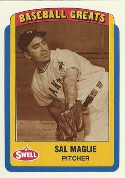 1990 Swell Baseball Greats #38 Sal Maglie Front