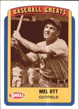 1990 Swell Baseball Greats #55 Mel Ott Front