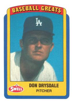 1990 Swell Baseball Greats #62 Don Drysdale Front