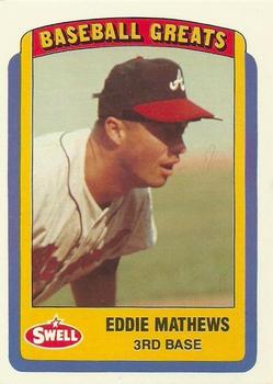 1990 Swell Baseball Greats #65 Eddie Mathews Front