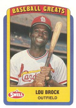 1990 Swell Baseball Greats #71 Lou Brock Front
