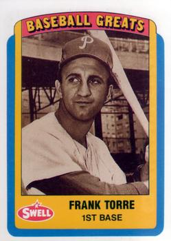 1990 Swell Baseball Greats #74 Frank Torre Front