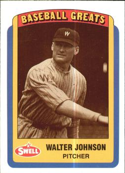 1990 Swell Baseball Greats #75 Walter Johnson Front