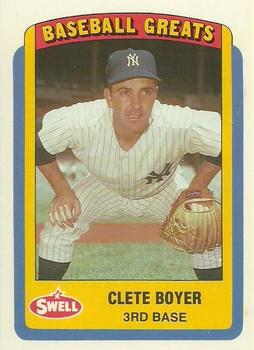 1990 Swell Baseball Greats #102 Clete Boyer Front