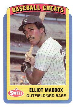 1990 Swell Baseball Greats #109 Elliott Maddox Front