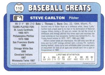 1990 Swell Baseball Greats #110 Steve Carlton Back