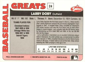 1991 Swell Baseball Greats #24 Larry Doby Back