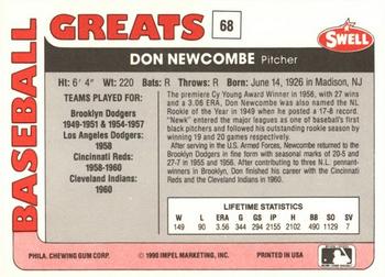 1991 Swell Baseball Greats #68 Don Newcombe Back