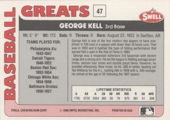 1991 Swell Baseball Greats #47 George Kell Back