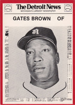 1981 Detroit News Detroit Tigers #106 Gates Brown Front