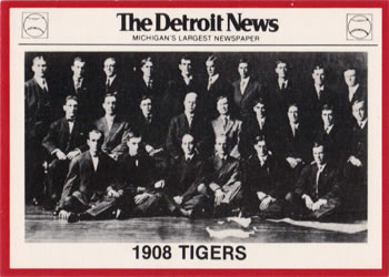 1981 Detroit News Detroit Tigers #108 1908 Tigers Front