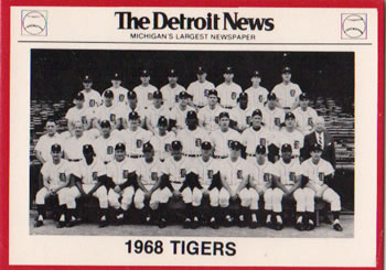1981 Detroit News Detroit Tigers #112 1968 Tigers Front