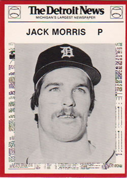 1981 Detroit News Detroit Tigers #128 Jack Morris Front