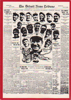 1981 Detroit News Detroit Tigers #129 On This Day: Sept. 3, 1909 Front