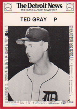 1981 Detroit News Detroit Tigers #131 Ted Gray Front