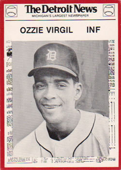 1981 Detroit News Detroit Tigers #135 Ozzie Virgil Front