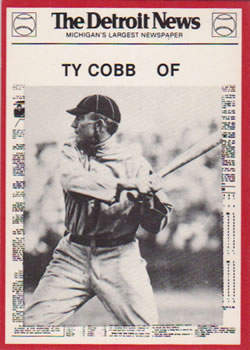 1981 Detroit News Detroit Tigers #17 Ty Cobb Front