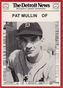1981 Detroit News Detroit Tigers #21 Pat Mullin Front