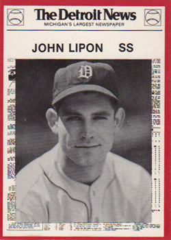 1981 Detroit News Detroit Tigers #26 John Lipon Front
