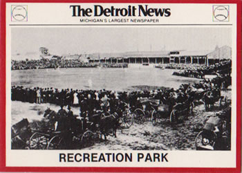 1981 Detroit News Detroit Tigers #28 Recreation Park Front