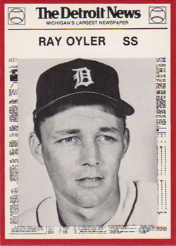 1981 Detroit News Detroit Tigers #30 Ray Oyler Front