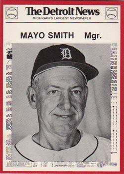 1981 Detroit News Detroit Tigers #35 Mayo Smith Front