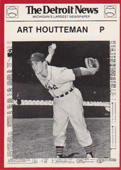 1981 Detroit News Detroit Tigers #46 Art Houtteman Front