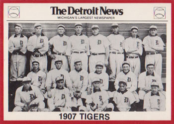 1981 Detroit News Detroit Tigers #53 1907 Tigers Front