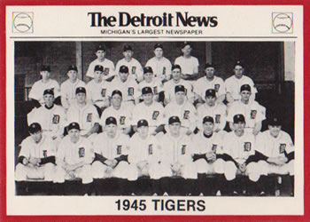 1981 Detroit News Detroit Tigers #61 1945 Tigers Front