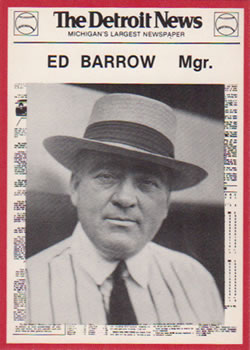1981 Detroit News Detroit Tigers #77 Ed Barrow Front