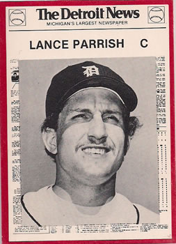 1981 Detroit News Detroit Tigers #90 Lance Parrish Front