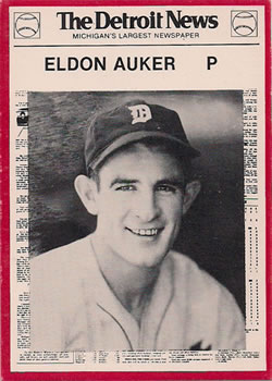 1981 Detroit News Detroit Tigers #91 Eldon Auker Front