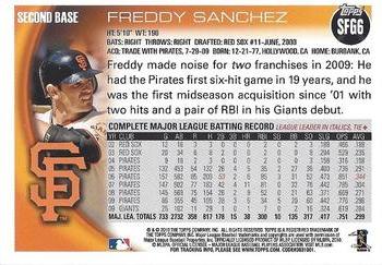 2010 Topps San Francisco Giants World Series Champions #SFG6 Freddy Sanchez Back