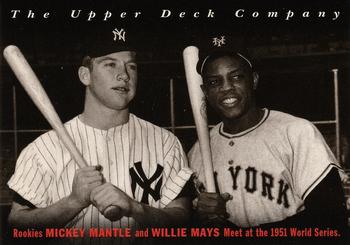 1994 Upper Deck All-Time Heroes #10 Mickey Mantle / Willie Mays Front