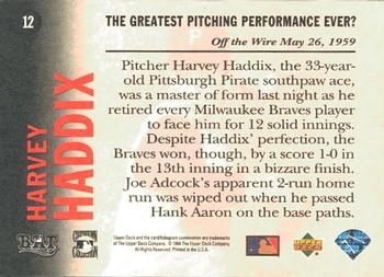 1994 Upper Deck All-Time Heroes #12 Harvey Haddix Back