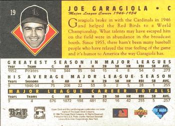 1994 Upper Deck All-Time Heroes #19 Joe Garagiola Back