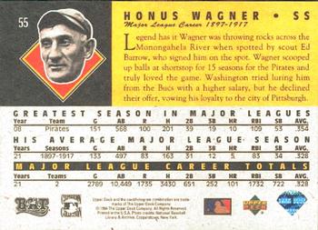 1994 Upper Deck All-Time Heroes #55 Honus Wagner Back