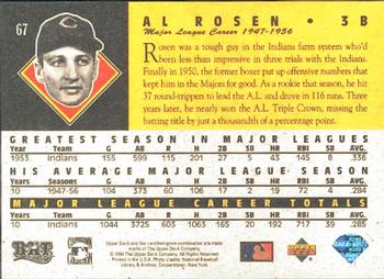 1994 Upper Deck All-Time Heroes #67 Al Rosen Back