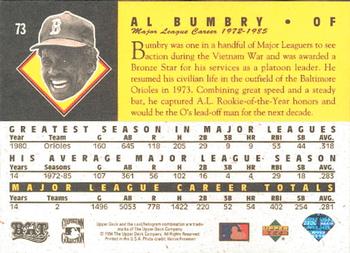 1994 Upper Deck All-Time Heroes #73 Al Bumbry Back