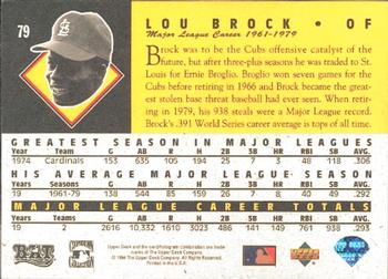 1994 Upper Deck All-Time Heroes #79 Lou Brock Back