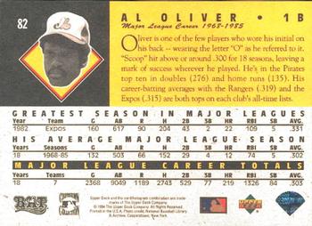 1994 Upper Deck All-Time Heroes #82 Al Oliver Back