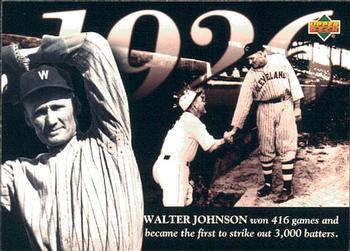 1994 Upper Deck All-Time Heroes #109 Walter Johnson Front