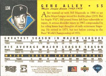 1994 Upper Deck All-Time Heroes #138 Gene Alley Back