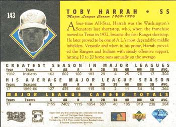 1994 Upper Deck All-Time Heroes #143 Toby Harrah Back