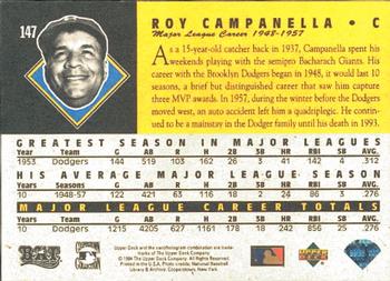 1994 Upper Deck All-Time Heroes #147 Roy Campanella Back