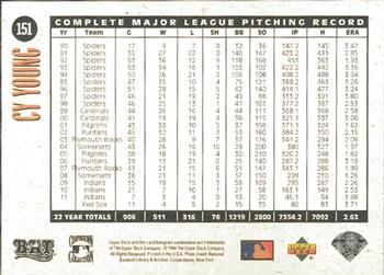 1994 Upper Deck All-Time Heroes #151 Cy Young Back