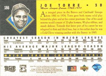 1994 Upper Deck All-Time Heroes #186 Joe Torre Back