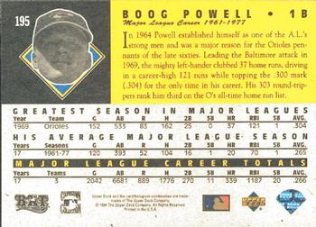 1994 Upper Deck All-Time Heroes #195 Boog Powell Back