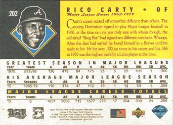1994 Upper Deck All-Time Heroes #202 Rico Carty Back