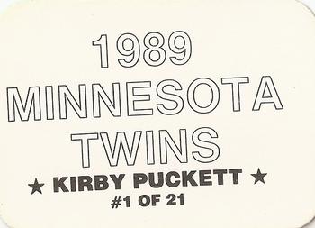 1989 Minnesota Twins (unlicensed) #1 Kirby Puckett Back